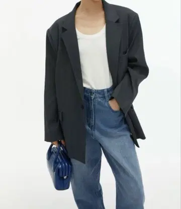 STUDIO DOE 싱글 브레스 와이드 블레이저