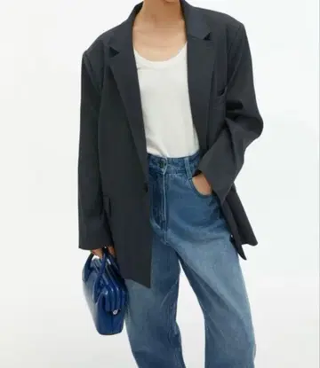 STUDIO DOE 싱글 브레스 와이드 블레이저