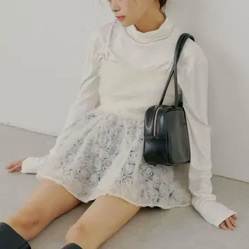 [ Chico ] 로즈 튤 페플럼 블라우스