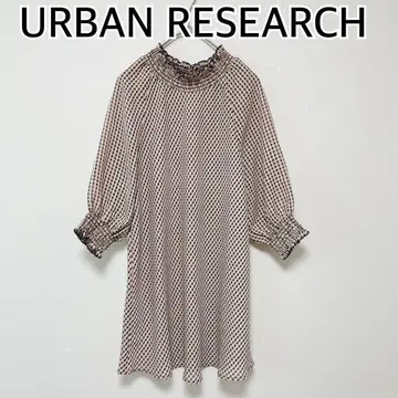 URBAN RESEARCH 어반 리서치 반팔 체크 무늬 블라우스