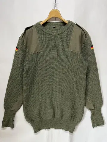 빈티지 독일군 명령어 스웨터 밀리터리 니트 카키 빅 사이즈 48