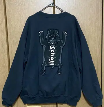 Schott 크루넥 맨투맨 트레이너 티베탄 불독 2XL
