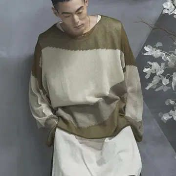 [미사용 새상품 택 포함] Aphlotus 로우 게이지 시스루 니트