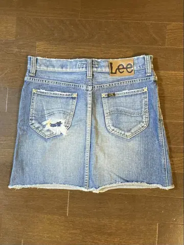 Lee 데님 미니 스커트 데미지 가공 사이즈 S