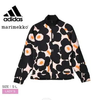 adidas x Marimekko 콜라보 상의 블루종 저지