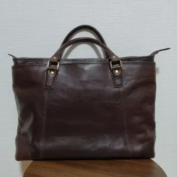 토요오카 가방 브라운 가죽 비즈니스 백