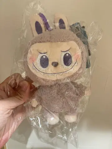 베이징 POPLAND labubu 한정판 봉제 인형 홀더 보라색