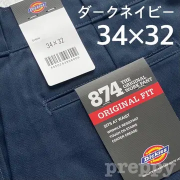 [ 미사용 새상품 ] 디키즈 874 다크 네이비 34 x 32 워크 팬츠