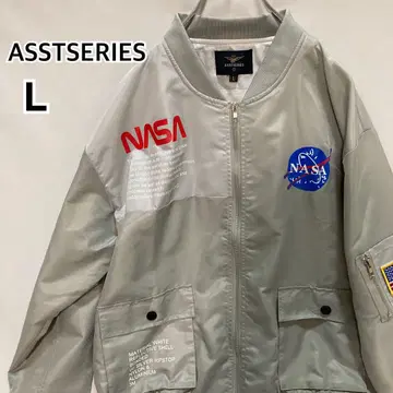 ASSTSERIES NASA 플라이트 자켓 MA-1 L 사이즈 그레이