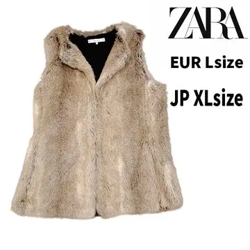 새상품급 두툼한 ZARA 자라 인조 모피 베스트 XL 상당 에코 퍼