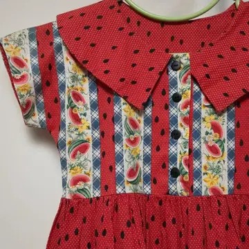 빈티지 수박이 될 수 있는 원피스 수박 패턴 빈티지 빈티지