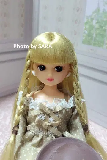 타카라 리카짱 옅은 금발 롱 헤어 80~90년대 초기 인형만