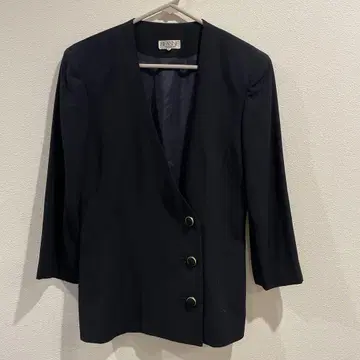 RIFANNE 블랙 노카라 자켓