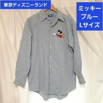 도쿄 디즈니랜드 미키 긴팔 셔츠 TDL Disney 헤이세이 레트로