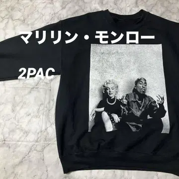 마릴린 먼로 2PAC 맨투맨 트레이닝복 빅 프린트 랩