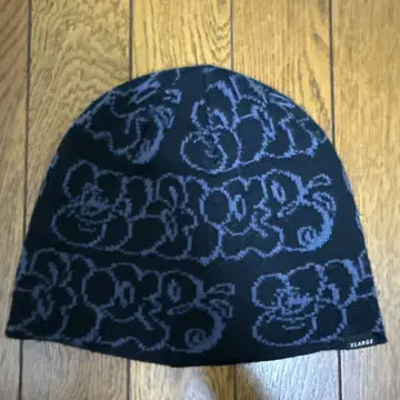 XLARGE 니트 모자 비니 블랙