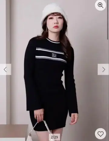 LIP SERVICE LP 라인 리브 니트 원피스 립 서비스