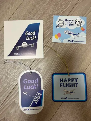 ANA 비행기 택 세트 씰
