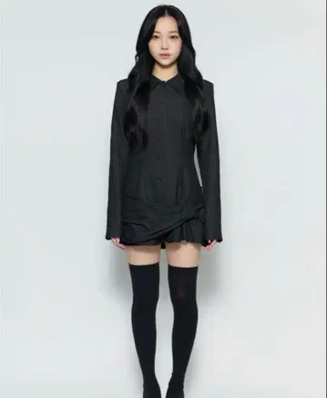 theredthread S suit bow dress mini