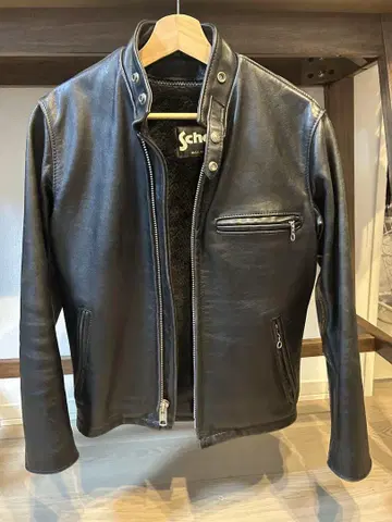 Schott 블랙 가죽 자켓 34