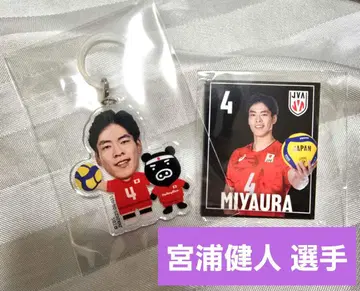 새상품 미야우라 켄토 선수 가챠 SET 스티커 3개 & 키 참
