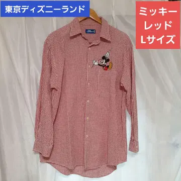 Tokyo Disneyland 미키 빨간색 체크 셔츠 TDL Disney