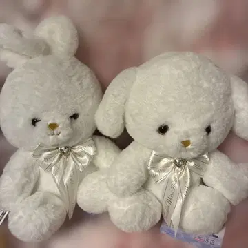 화이트 토끼 개 봉제 인형