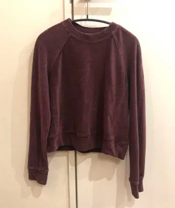 lululemon 룰루레몬 벨로아풍 맨투맨 퍼플 브라운 사이즈 2