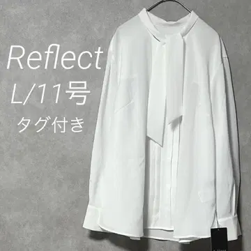 택 포함 빅 루즈핏 Reflect 보타이 블라우스 L 사이즈