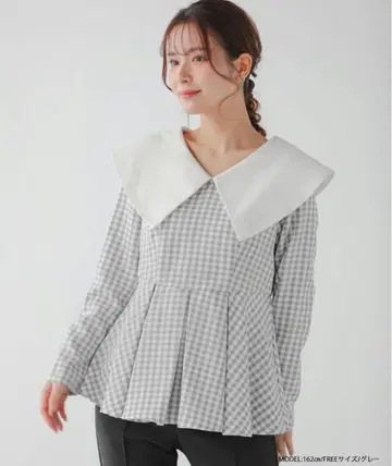 [ 미사용 새상품 ] Fitmore 빅 컬러 깅엄 체크 상의