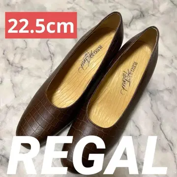 새상품급 REGAL 리 가죽 펌프스 22.5cm 브라운