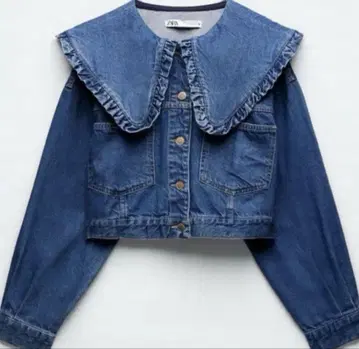 ZARA 프릴 데님 자켓