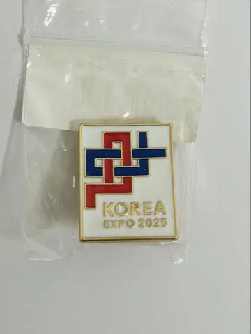 오사카 간사이 만박 EXPO2025 한국관 핑 배지 화이트 한국 파빌리온