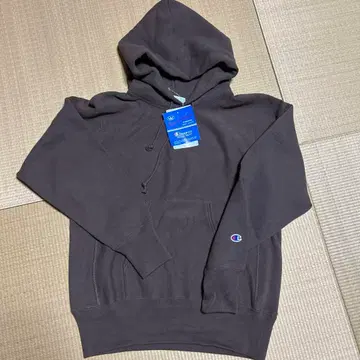 Champion 리버스 위브 후드티 M 다크 브라운