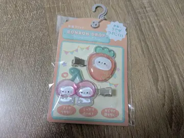 모자 꽁지 드롭 앞머리 클립 2개 세트