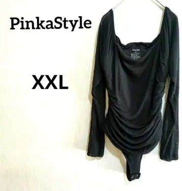 새상품급 PinkaStyle 블랙 긴팔 T셔츠 [ XXL ]