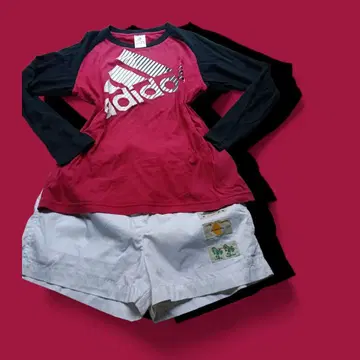 y2k 래글런 adidas 빅 로고 롱 T 페어리 그런지