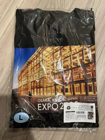 초레어 대지붕 링 EXPO 2025 오사카 간사이 블랙 T셔츠 L 사이즈