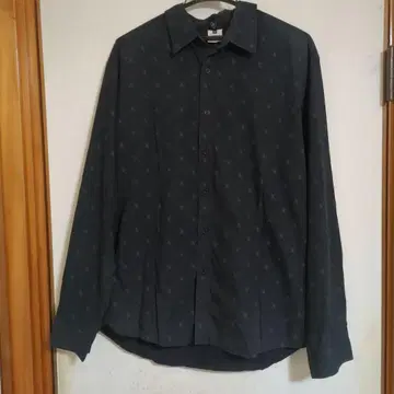 블랙 XL 긴팔 셔츠