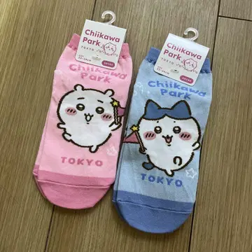 미사용 새상품 치이카와 파크 양말 치이카와 하치와레 22~24cm