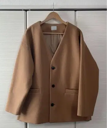 LOWRYS FARM 브라운 노카라 자켓