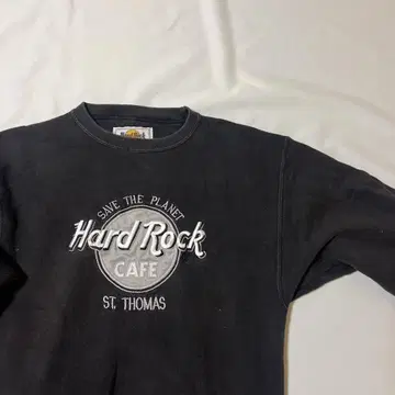Hard Rock Cafe 맨투맨 블랙 ST. THOMAS