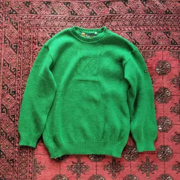 빈티지 니트 스웨터 아일랜드제 그린