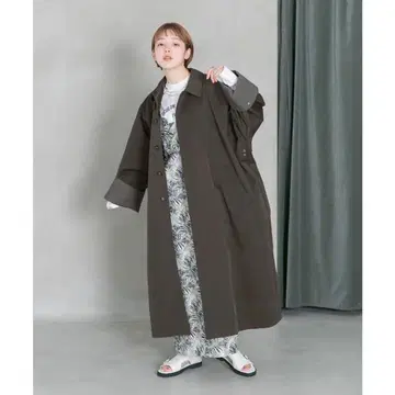 [클리닝 완료] KBF 스텐칼라 BIGBIG 코트 차콜 36