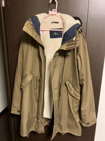 LACOSTE 라코스테 라이너 포함 코트 48 사이즈 카키 모즈 코트
