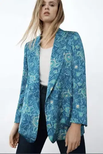 ZARA 프린트 자켓 자라 XS