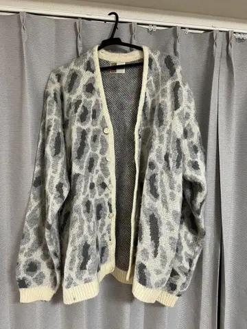 PENNEY'S TOWNCRAFT 레오파드 무늬 가디건