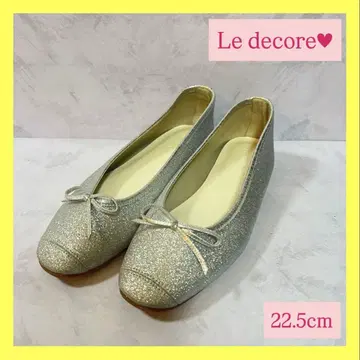 새상품급 Ledecore 글리터 발레 슈즈 실버 리본