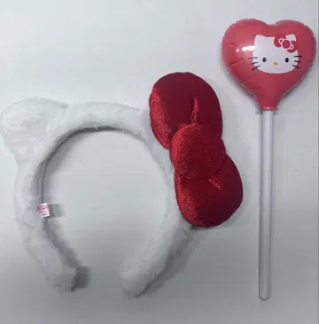 헬로키티 머리띠 하트 지팡이