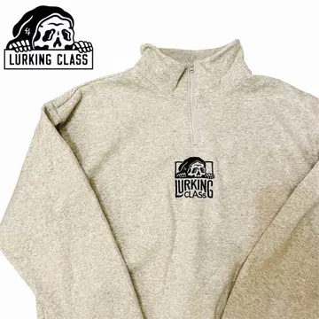 LURKING CLASS 하프 지퍼 맨투맨 XL 그레이